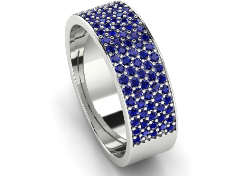 438 Ring with stones Modelo de Impressão 3D