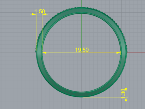 438 Ring with stones Modelo de Impressão 3D