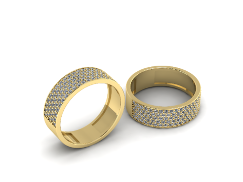 438 Ring with stones Modelo de Impressão 3D