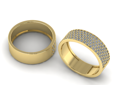 438 Ring with stones Modelo de Impressão 3D