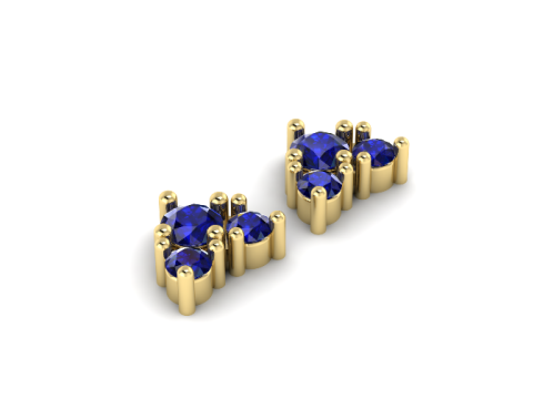 439 Earrings with stones Modèles 3D en vedette
