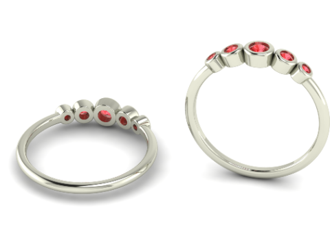 441 Ring with baguette stones 3D प्रिंट मॉडल