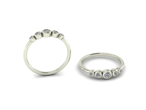 441 Ring with baguette stones Modello di stampa 3D