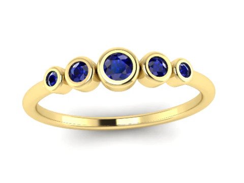 441 Ring with baguette stones 3D Print Model