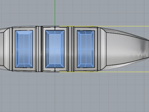 441 Ring with baguette stones 3D Print Model