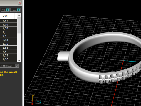 442 Ring with round stones 3D Принт Модель