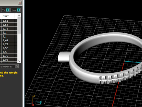 442 Ring with round stones 3D Print Model