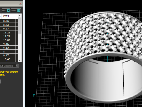443 Ring 115 stones 3D 打印模型