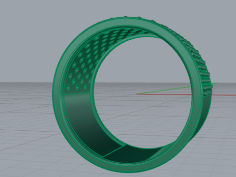 443 Ring 115 stones 3D 打印模型