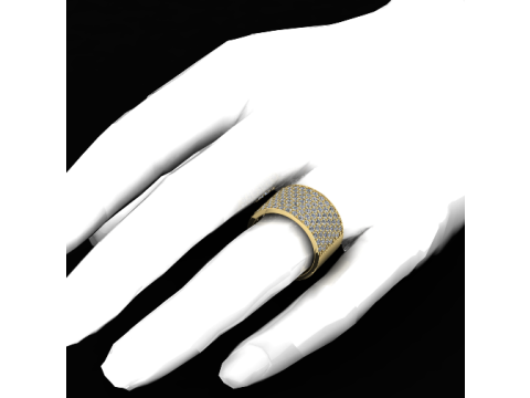 443 Ring 115 stones 3D 打印模型