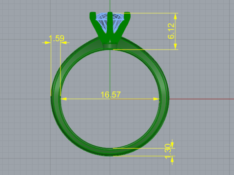 444 Female ring 3D Print Model