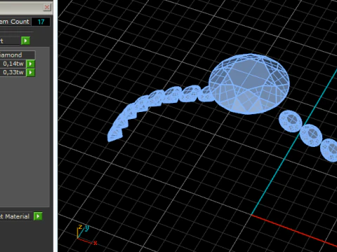 Ring445 Ring with round stones 3D Print Model