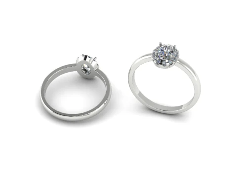 446 Oval stone ring 3D Print Model