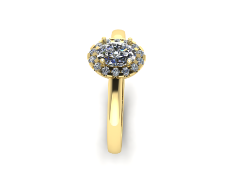 446 Oval stone ring Modèles 3D en vedette