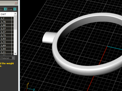 446 Oval stone ring Modèles 3D en vedette