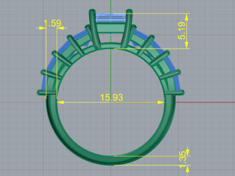 Ring447 Beautiful ring 3D 打印模型