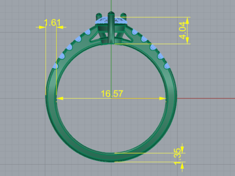 448 Ring with Pear sto Modèles 3D en vedette