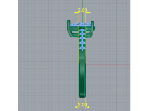 448 Ring with Pear sto 3D Print Model