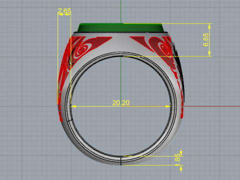 451 Ring Modello di stampa 3D