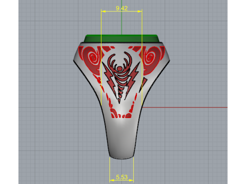 451 Ring Modello di stampa 3D