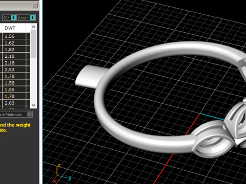 454 Ring with marquise stones 3D Print Model