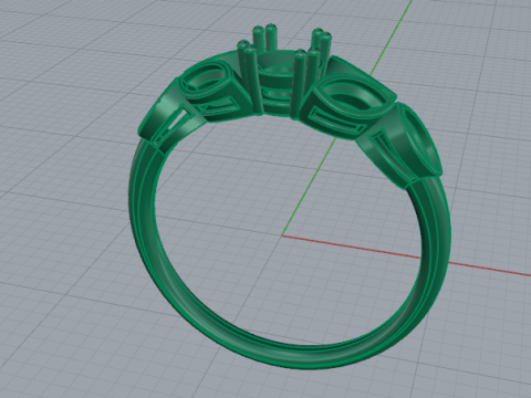 454 Ring with marquise stones 3D Принт Модель
