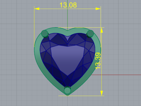 455 Ring with one stone 3D Print Model