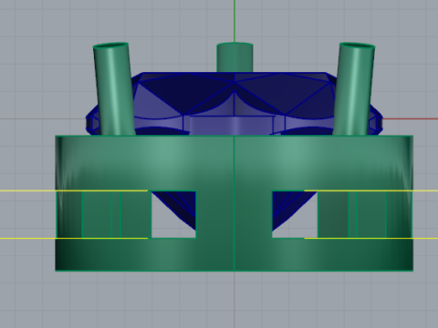 455 Ring with one stone 3D Print Model