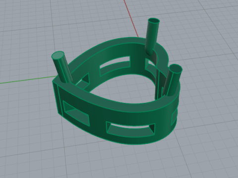 455 Ring with one stone 3D Print Model