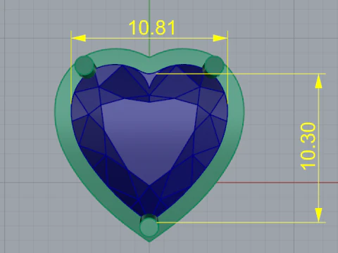 455 Ring with one stone 3D Print Model