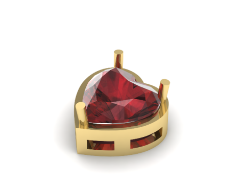 455 Ring with one stone 3D Print Model