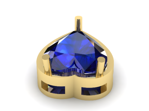 455 Ring with one stone 3D Print Model