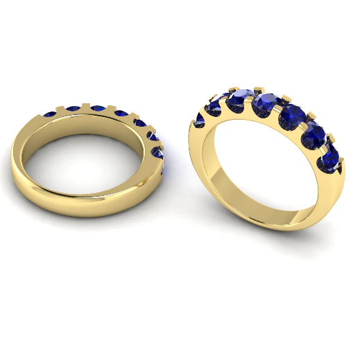 458 Ring with round stones 3D Print Model .c4d .max .obj .3ds .fbx .stl .blend 