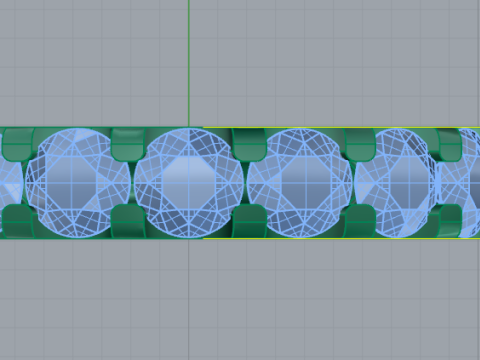 458 Ring with round stones Modello di stampa 3D