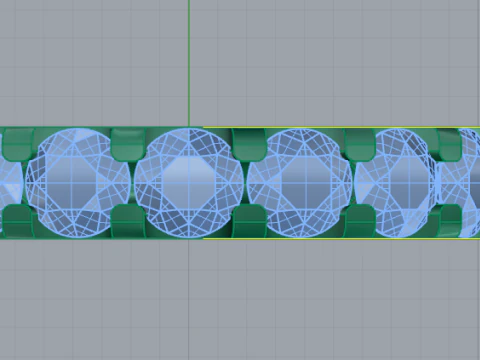 458 Ring with round stones 3D Print Model