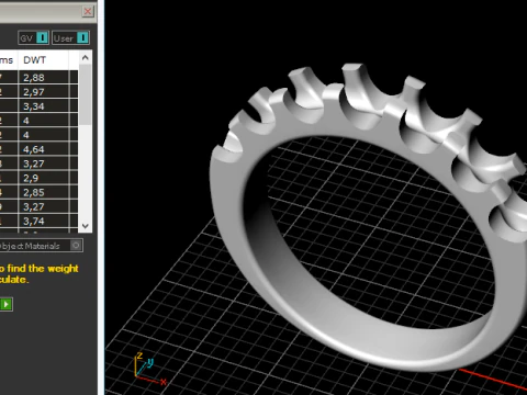 458 Ring with round stones 3D Print Model