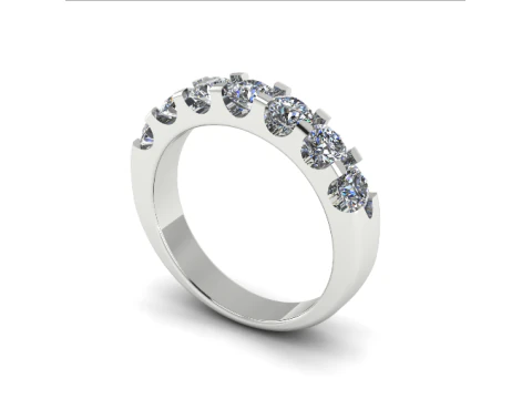 458 Ring with round stones 3D Print Model