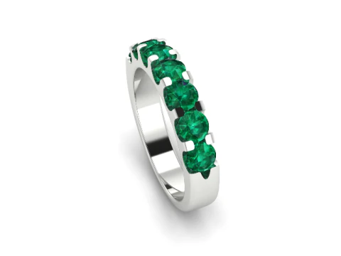 458 Ring with round stones 3D Print Model