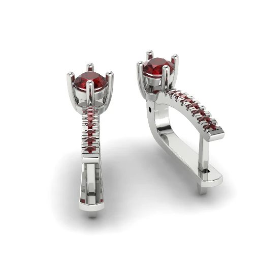 459 Earrings with stones 3D Print Model .c4d .max .obj .3ds .fbx .stl .blend
