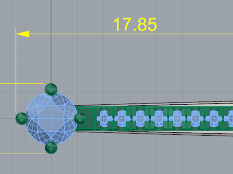 459 Earrings with stones 3D Baskı Modeli