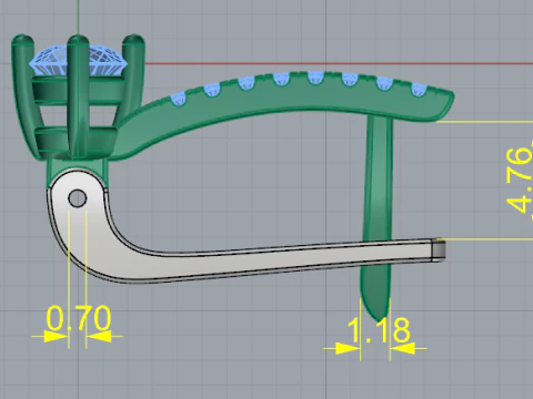 459 Earrings with stones 3D Print Model