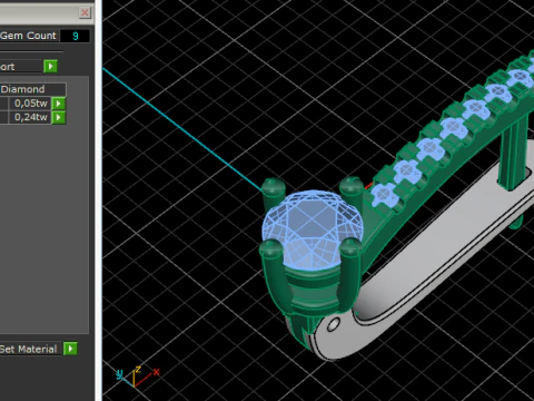 459 Earrings with stones 3D Print Model