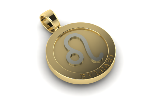 461 Pendant with zodiac sign leo Modello di stampa 3D