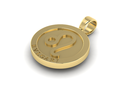 461 Pendant with zodiac sign leo Modello di stampa 3D