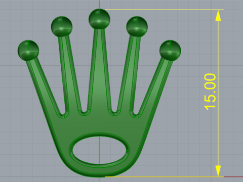654 Crown 3D Baskı Modeli