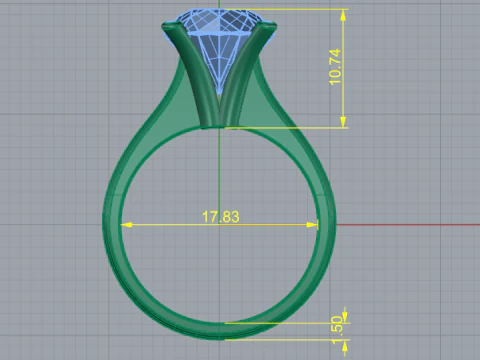 657 Ring for women 3D Print Model