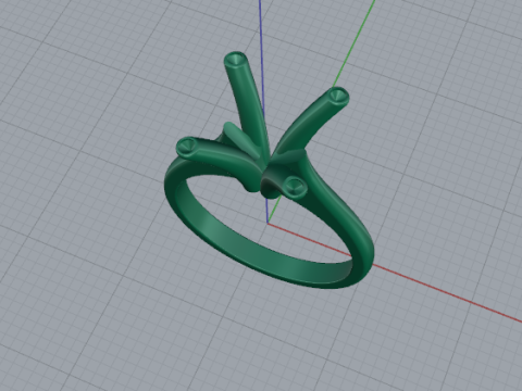 657 Ring for women 3D 打印模型