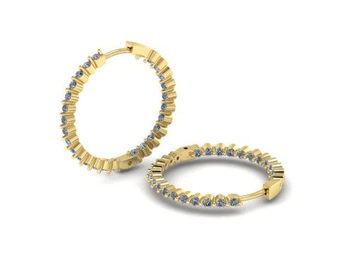 673 Earrings 3D Print Model