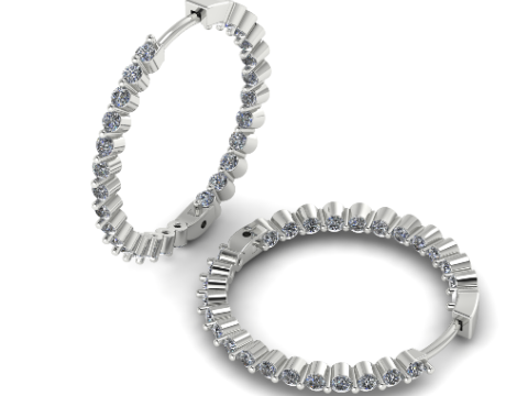 673 Earrings Modèles 3D en vedette