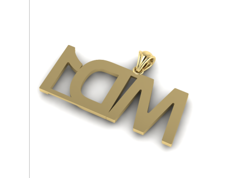 681 Pendant with MD1 inscription Modello di stampa 3D